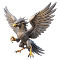 serene contemporary A Graceful Harpy with Feathered Wings and premium png