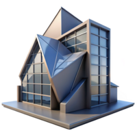 serene rustic Deconstructivist Office Building Sharp original png