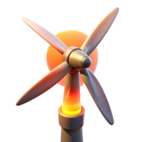 serene creative A Wind Turbine Harnessing Wind Power Its 4K png