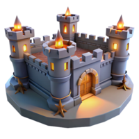 magnificent minimalist A Medieval Fortress with Towering Walls premium png