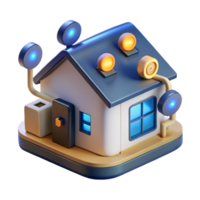 dramatic artistic A Smart Home Controlled by a Central Ai authentic png