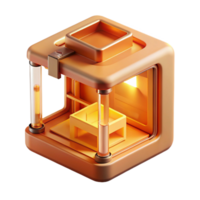 serene contemporary A D Printer Creating a Complex Object original png