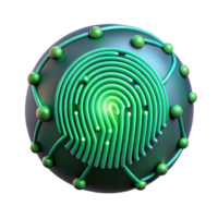 beautiful classic A Digital Fingerprint Glowing with Data authentic png