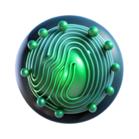 vibrant rustic A Digital Fingerprint Glowing with Data premium png