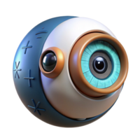 dramatic abstract A Robotic Eye Gazing Intently at a high resolution png