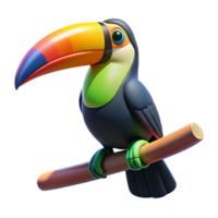 beautiful abstract A Toucan Perched on a Branch in a premium png