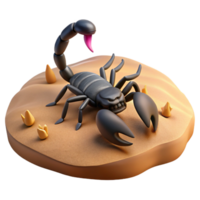 dramatic modern A Scorpion Lurking in the Desert Sand original png
