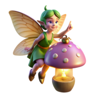 serene classic A Mischievous Pixie with Iridescent high resolution png