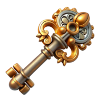 beautiful modern A Steampunk Key Ornate and Complex Made authentic png