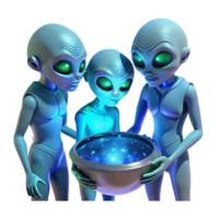serene rustic A Group of Alien Explorers with 4K png