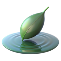 extraordinary rustic A Single Leaf Floating on Water authentic png