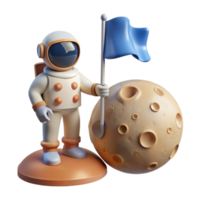 extraordinary rustic A Lone Astronaut Planting a Flag on a authentic png