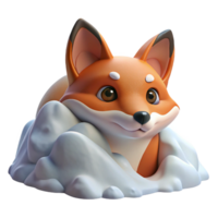 wonderful modern A Curious Fox Peering out from a original png