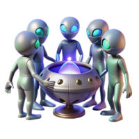elegant classic A Group of Aliens with Diverse and Unusual genuine png