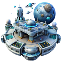 extraordinary rustic A Futuristic Spacecraft Docking with a professional png