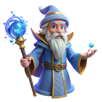 stunning modern A Wise Old Wizard with a Long White Beard professional png