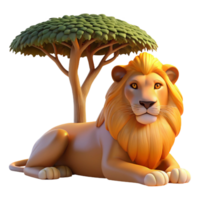 magnificent abstract A Regal Lion Resting Beneath the Shade of high quality png