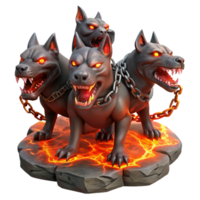 beautiful vintage A Fierce Three Headed Cerberus Each authentic png