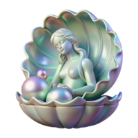 extraordinary traditional A Serene Aphrodite Emerging from a Giant 4K png