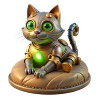 magnificent modern Steampunk Robotic Cat Intricate Gears original png