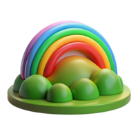 dramatic traditional A Vibrant Rainbow Arcing over a Lush high resolution png