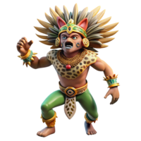 dramatic abstract A Fierce Aztec Warrior Adorned with high quality png