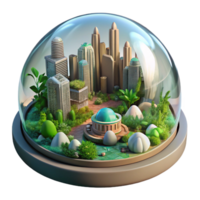 elegant minimalist A Futuristic City Built Inside a Giant premium png