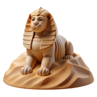 vibrant rustic A Stoic Sphinx Perched on a Desert Dune authentic png