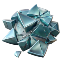 vibrant contemporary Broken Glass Fragments Cutout with Realistic Transparency professional png