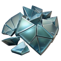 beautiful abstract Broken Glass Fragments Cutout with Realistic Transparency premium png