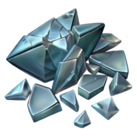 extraordinary rustic Broken Glass Fragments Cutout with Realistic Transparency authentic png