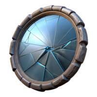serene modern Broken Mirror Cutout with Realistic Depth of Field high quality png