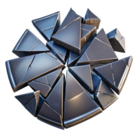 magnificent abstract Broken Mirror Shards Realistic Cutout with Dark Edges exclusive png