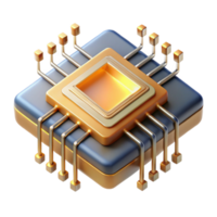 beautiful rustic A Single Microchip Displaying Intricate premium png