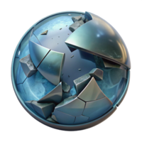 impressive artistic Broken Reflection with Transparent Background and Distorted View detailed png