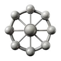 wonderful artistic Circular Network Diagram Grayscale Transparent high quality png