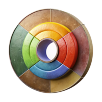 extraordinary contemporary Circular Spectral Chart with Gradient Colors Isolated png