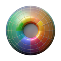 vibrant classic Circular Spectral Graph Isolated with Grid Overlay exclusive png