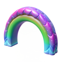 stunning classic Colorful Auroral Arch Transparent Background Element professional png