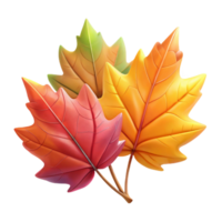 impressive abstract Colorful Autumn Leaves Isolated Transparent Background high resolution png