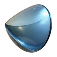 beautiful artistic Curved Glass Reflection with Isolated Background professional png