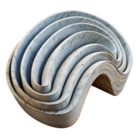 vibrant abstract Curved Lines Creating Depth Illusion Cutout authentic png