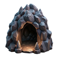 serene rustic Dark Gelid Grotto Cave Opening Cutout authentic png