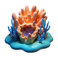 impressive contemporary Dark Ocean Grotto Cutout Bioluminescent Creatures Transparent Background authentic png