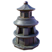 vibrant classic Dark Terraform Tower Isolated on Transparent Background original png