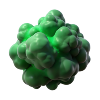 vibrant creative Deep Green Smoke Plume Transparent Cutout authentic png
