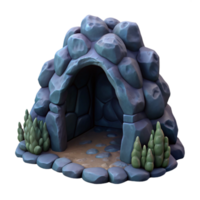 impressive abstract Deep Sea Cave Entrance with Dark Shadows Isolated high resolution png