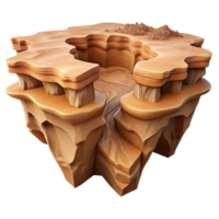 wonderful minimalist Desert Gorge Cutout Dramatic Shadows Isolated Element high resolution png
