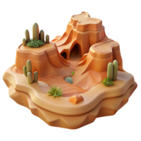 extraordinary rustic Desert Landscape Isolated Glimmering Canyon Element authentic png