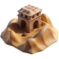 serene modern Desert Sand Dune Aerthys Building Isolated Element genuine png